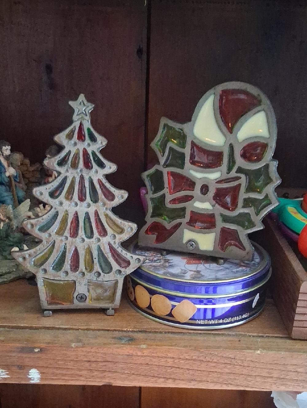 Vintage Christmas Candle Holders